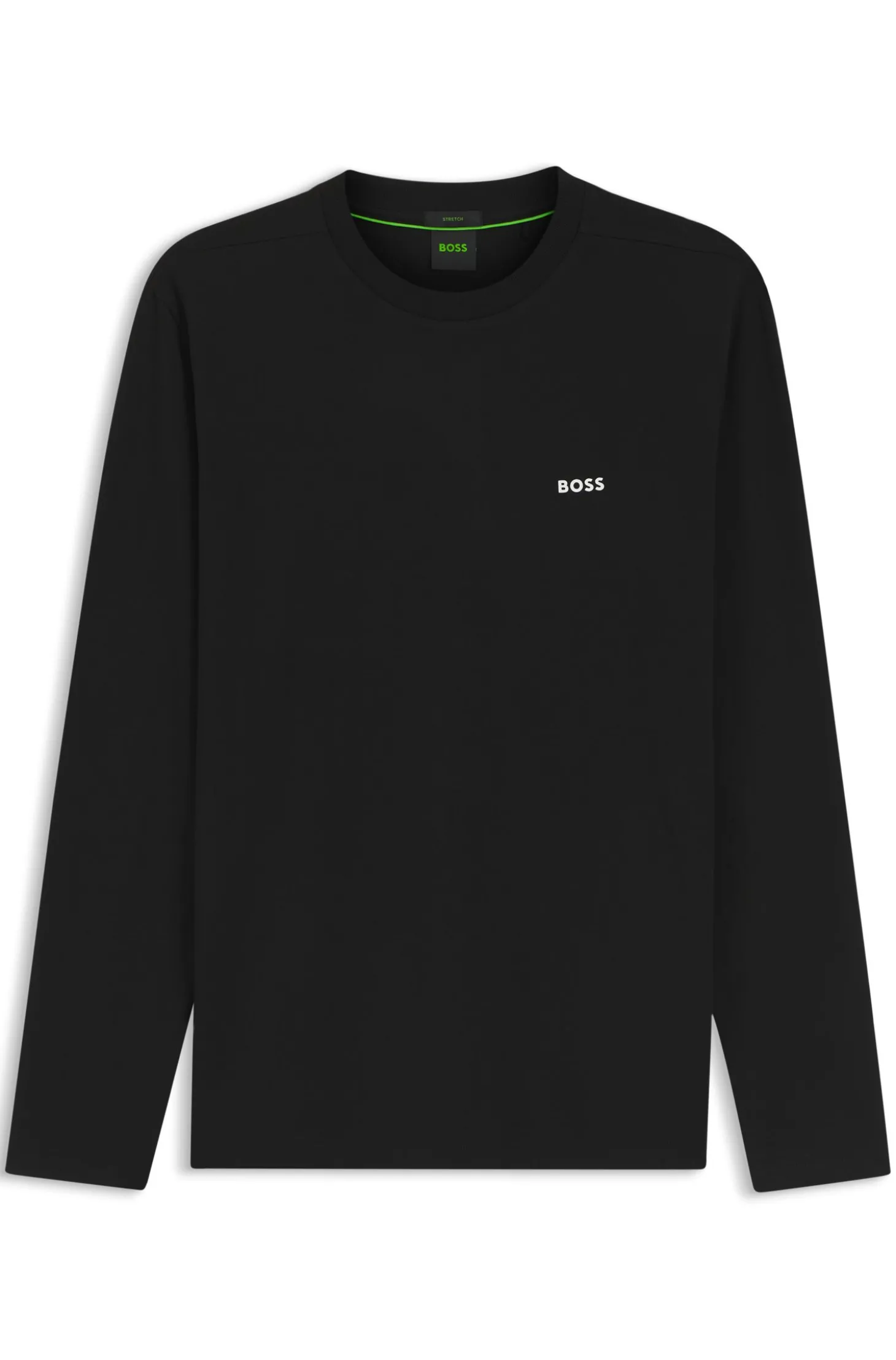 T-Shirt aus Stretch-Baumwolle mit Kontrast-Logo