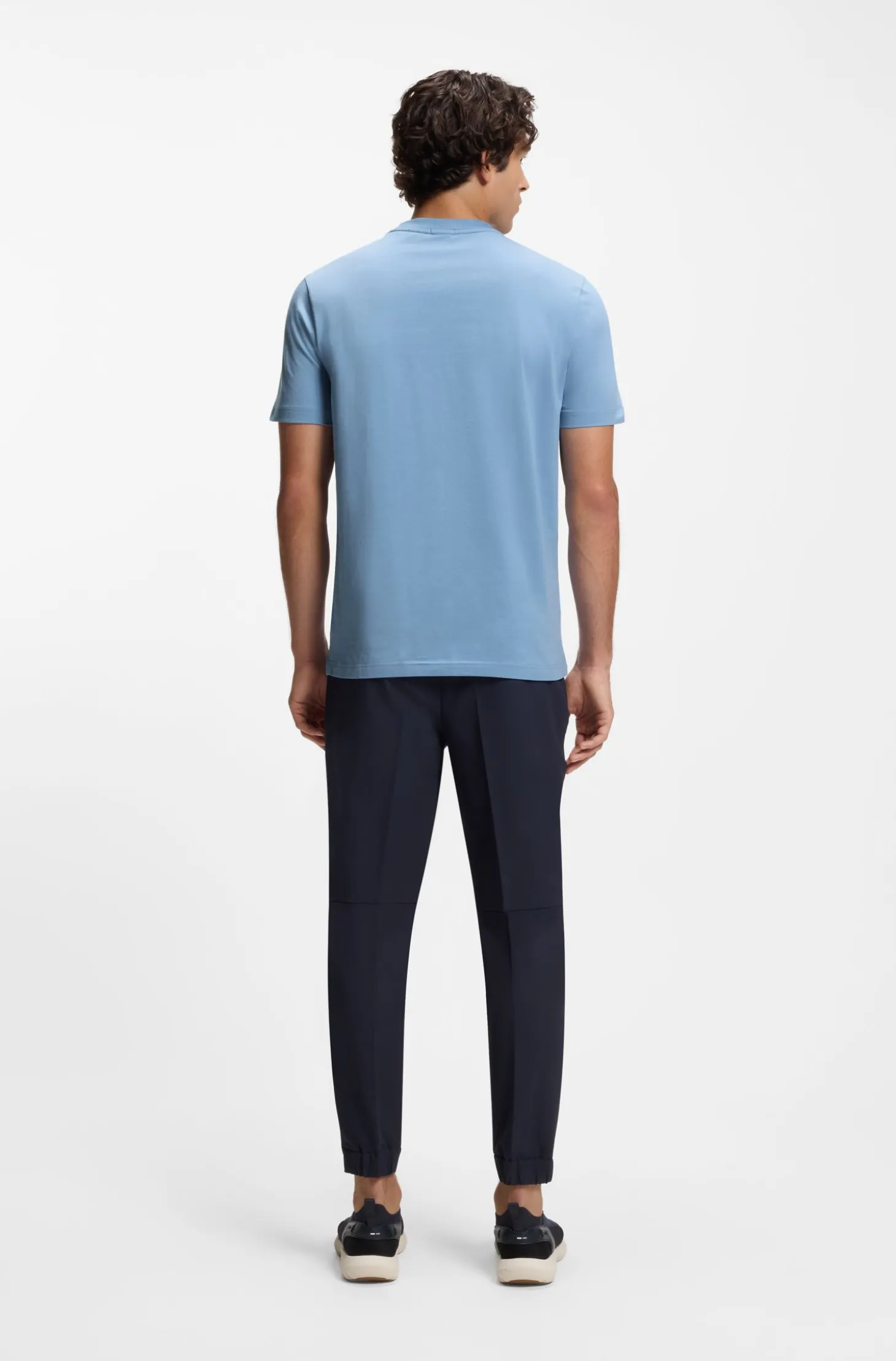 T-Shirt aus Stretch-Baumwolle mit Logo-Detail