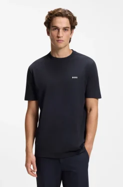 T-Shirt aus Stretch-Baumwolle mit Logo-Detail