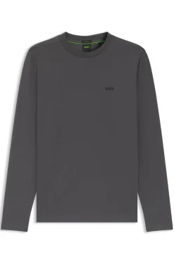 T-Shirt aus Stretch-Baumwolle mit Kontrast-Logo