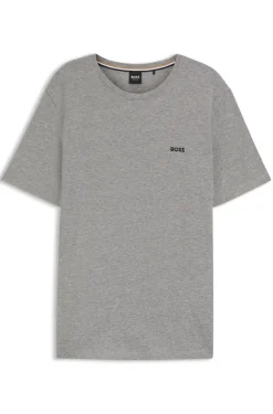 T-Shirt aus Stretch-Baumwolle mit Logo-Stickerei