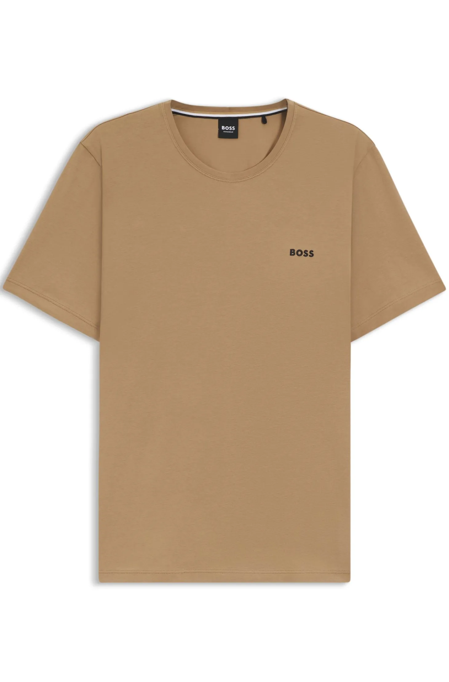 T-Shirt aus Stretch-Baumwolle mit Logo-Stickerei