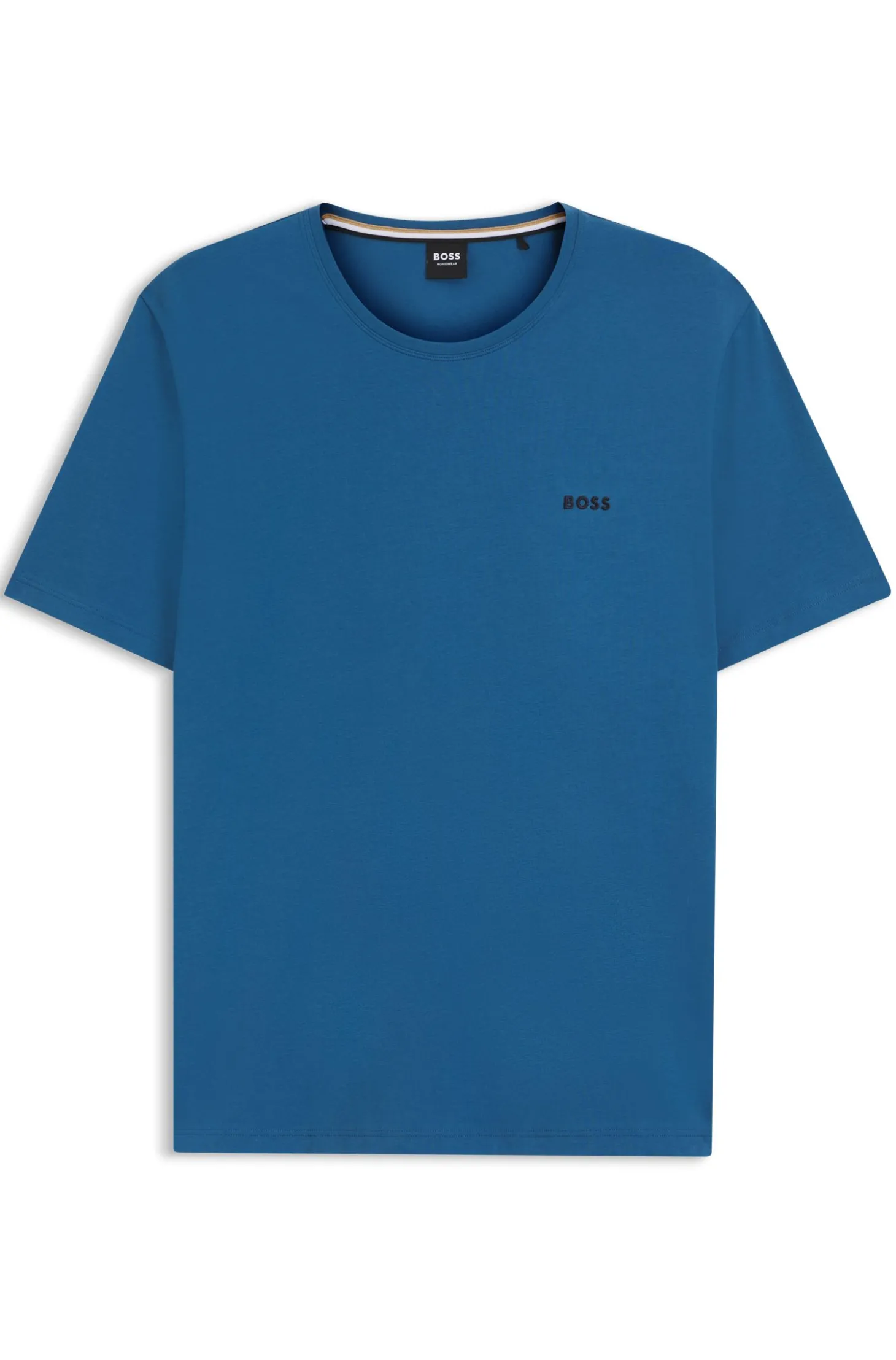 T-Shirt aus Stretch-Baumwolle mit Logo-Stickerei