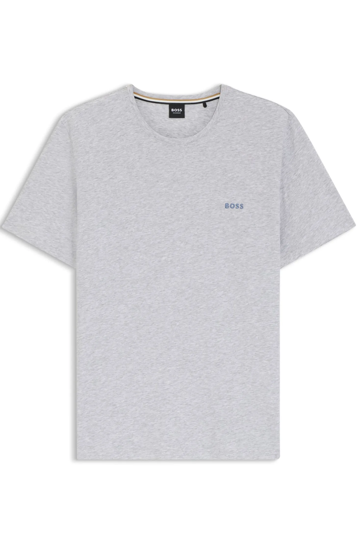T-Shirt aus Stretch-Baumwolle mit Logo-Stickerei
