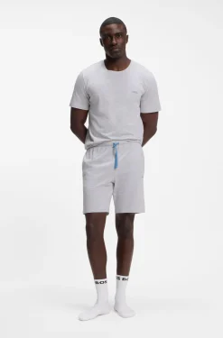 T-Shirt aus Stretch-Baumwolle mit Logo-Stickerei