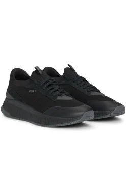 TTNM EVO Sneakers mit gestricktem Obermaterial und Velourslederdetails