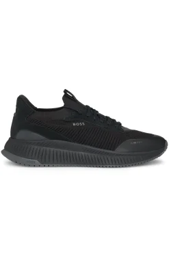 TTNM EVO Sneakers mit gestricktem Obermaterial und Velourslederdetails