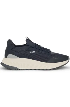 TTNM EVO Sneakers mit gestricktem Obermaterial und Velourslederdetails
