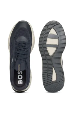 TTNM EVO Sneakers mit gestricktem Obermaterial und Velourslederdetails