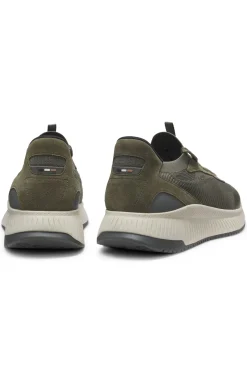 TTNM EVO Sneakers mit gestricktem Obermaterial und Velourslederdetails