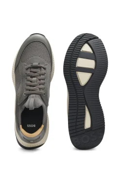 TTNM EVO Sneakers mit gestricktem Obermaterial und Lederdetails