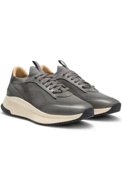 TTNM EVO Sneakers mit gestricktem Obermaterial und Lederdetails