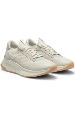 TTNM EVO Sneakers mit gestricktem Obermaterial und Velourslederdetails