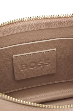 Umhängetasche aus Veloursleder mit metallenen Double-B-Monogramm