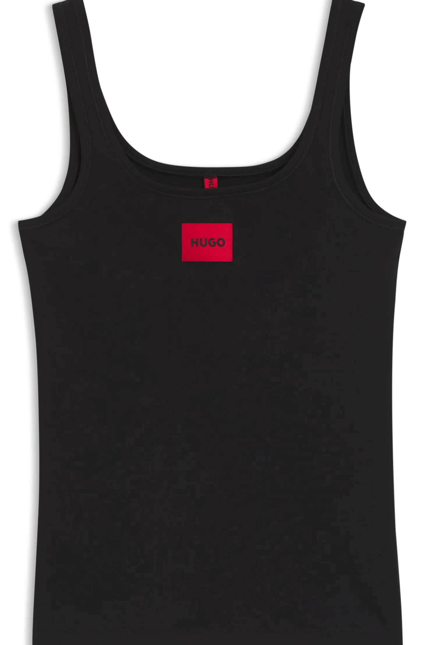 Unterhemd aus Stretch-Baumwolle mit rotem Logo