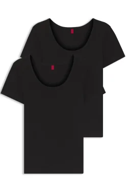 Unterwäsche-Top aus Stretch-Baumwolle mit Kontrast-Logo