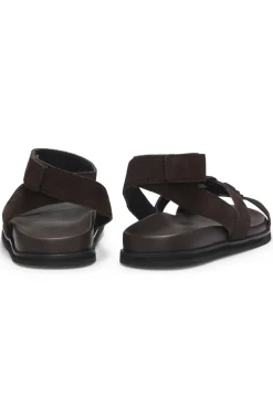 Veloursleder-Sandalen mit Double-B-Monogramm