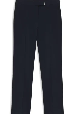 Verkürzte Flared-Fit Hose aus knitterfreiem Stretch-Gewebe