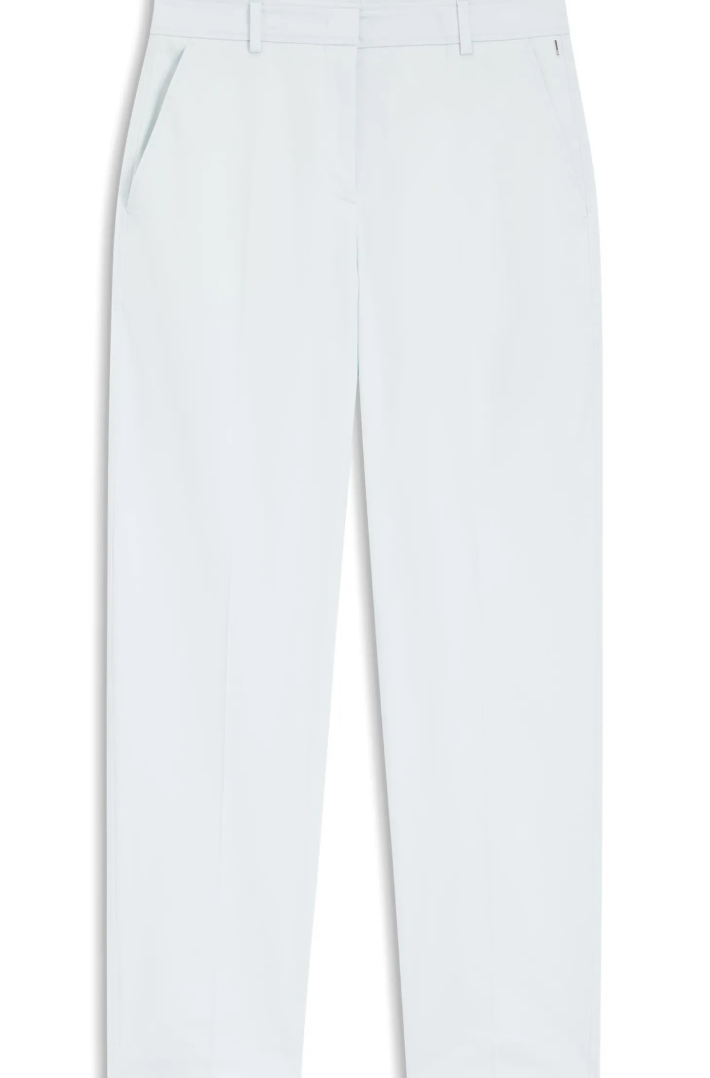 Verkürzte Tapered-Fit Hose aus elastischer Baumwolle