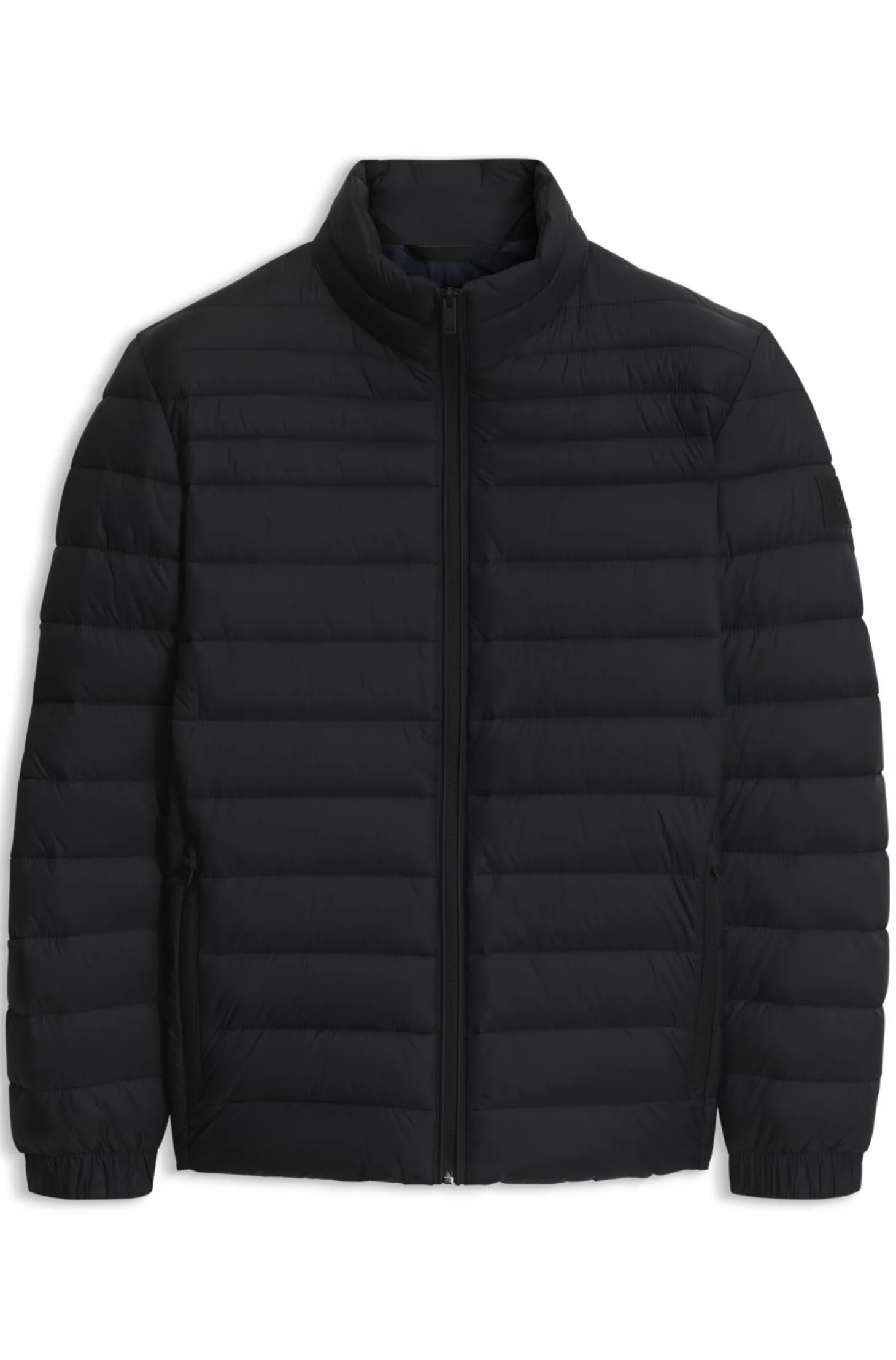 Verstaubare wattierte Jacke mit wasserabweisendem Finish und Logo-Badge