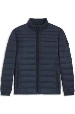 Verstaubare wattierte Jacke mit wasserabweisendem Finish und Logo-Badge