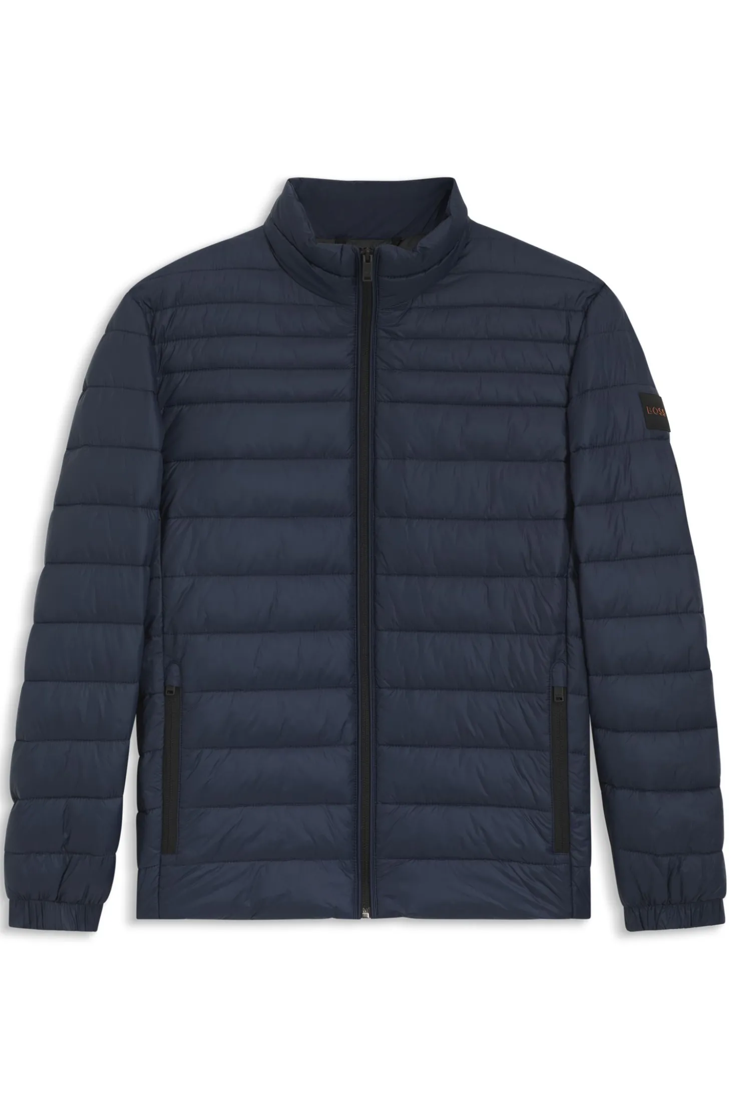 Verstaubare wattierte Jacke mit wasserabweisendem Finish und Logo-Badge