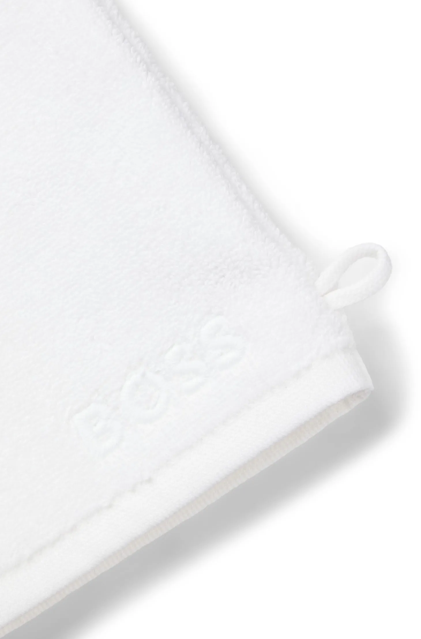 Waschhandschuh aus Baumwolle mit kontrastfarbener Logo-Stickerei