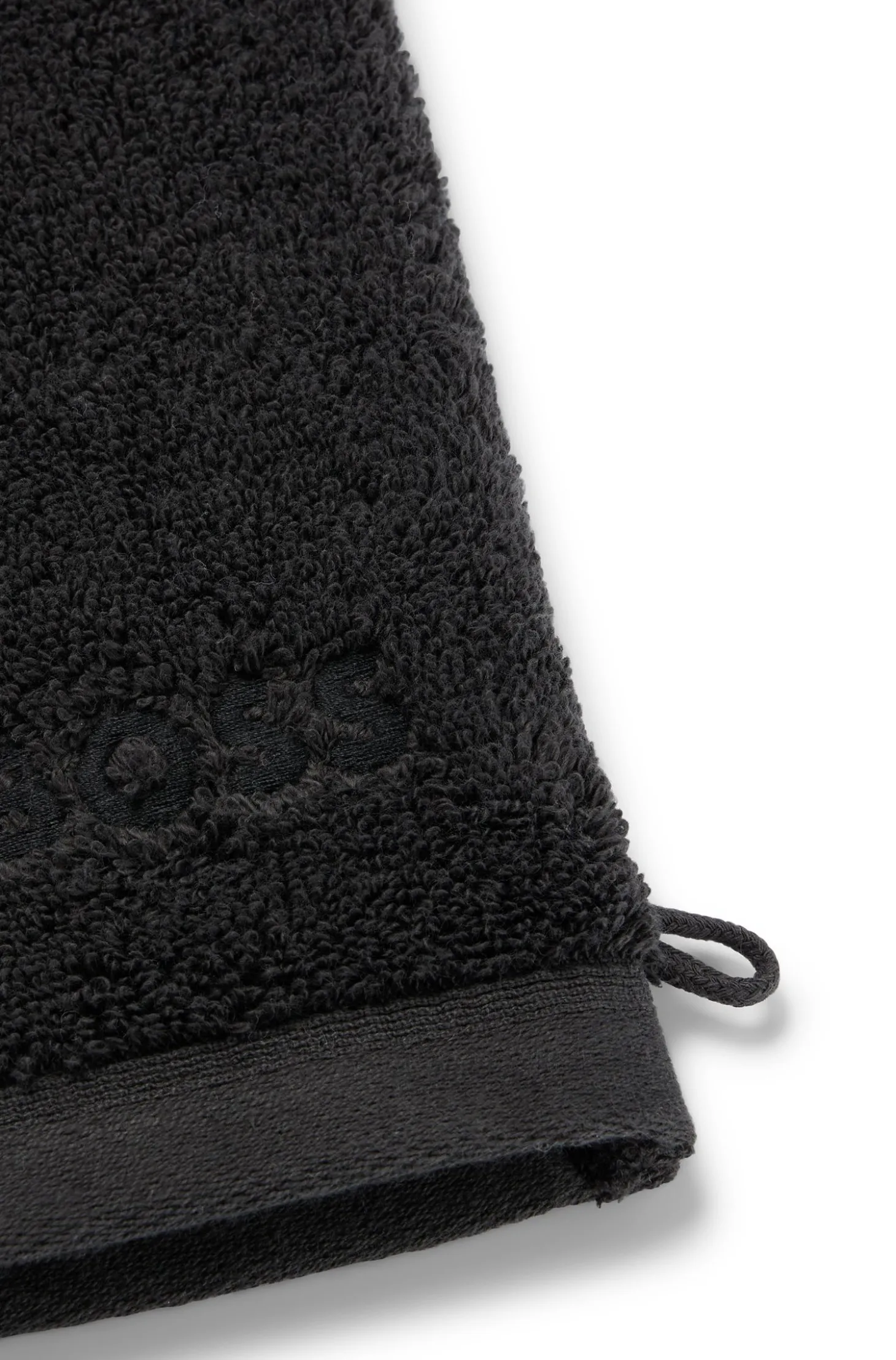 Waschhandschuh aus Baumwolle mit Logo-Stickerei