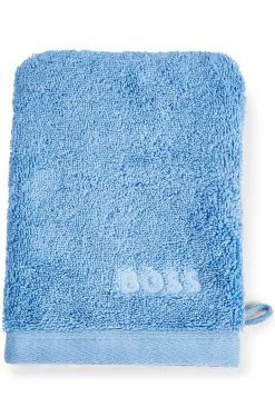 Waschhandschuh aus Baumwolle mit Logo-Stickerei