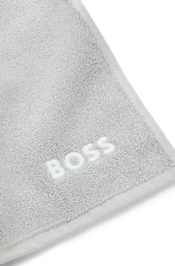Waschlappen aus Baumwolle mit Kontrast-Logo-Stickerei