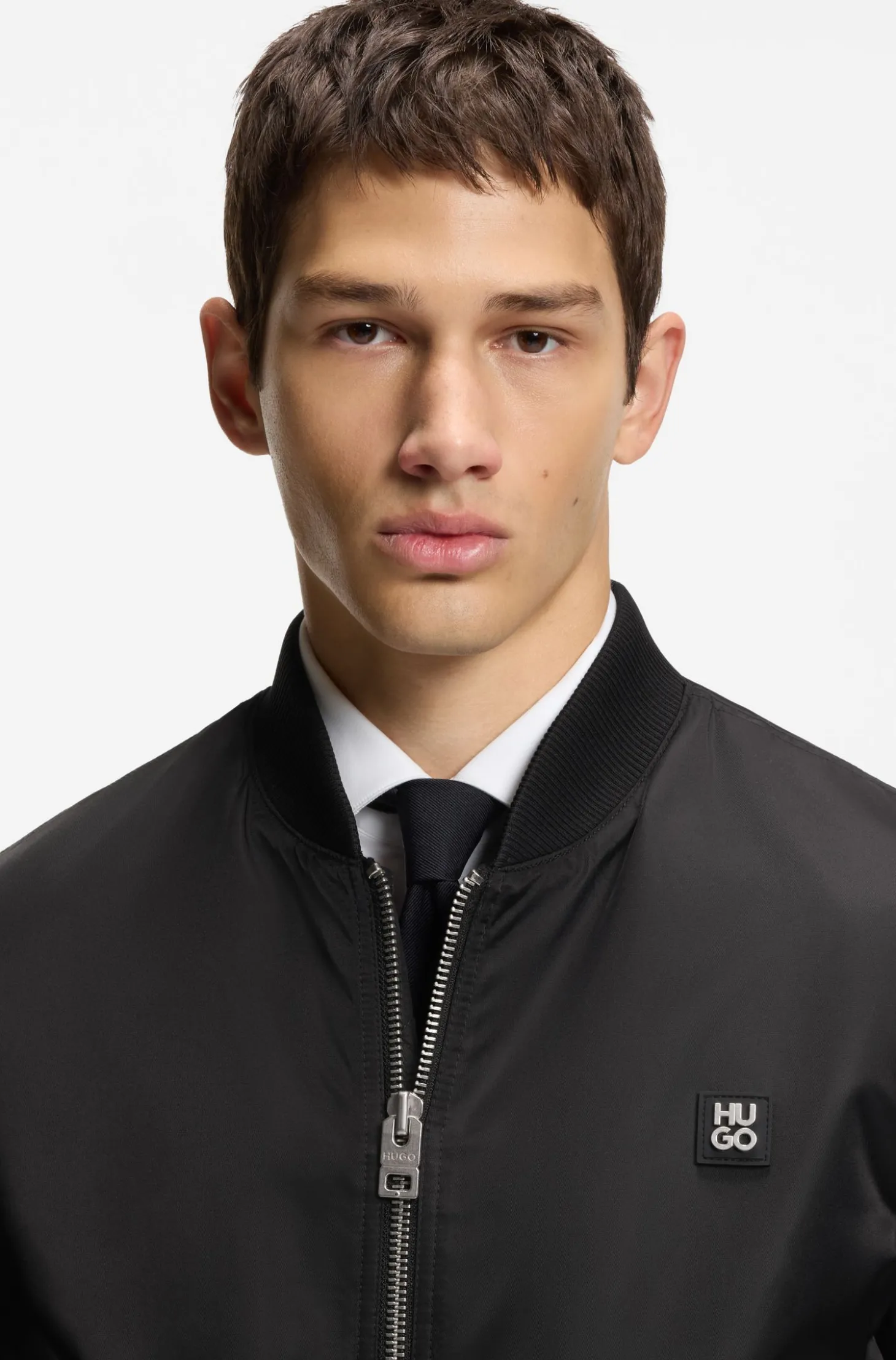 Wasserabweisende Bomberjacke mit Stack-Logo