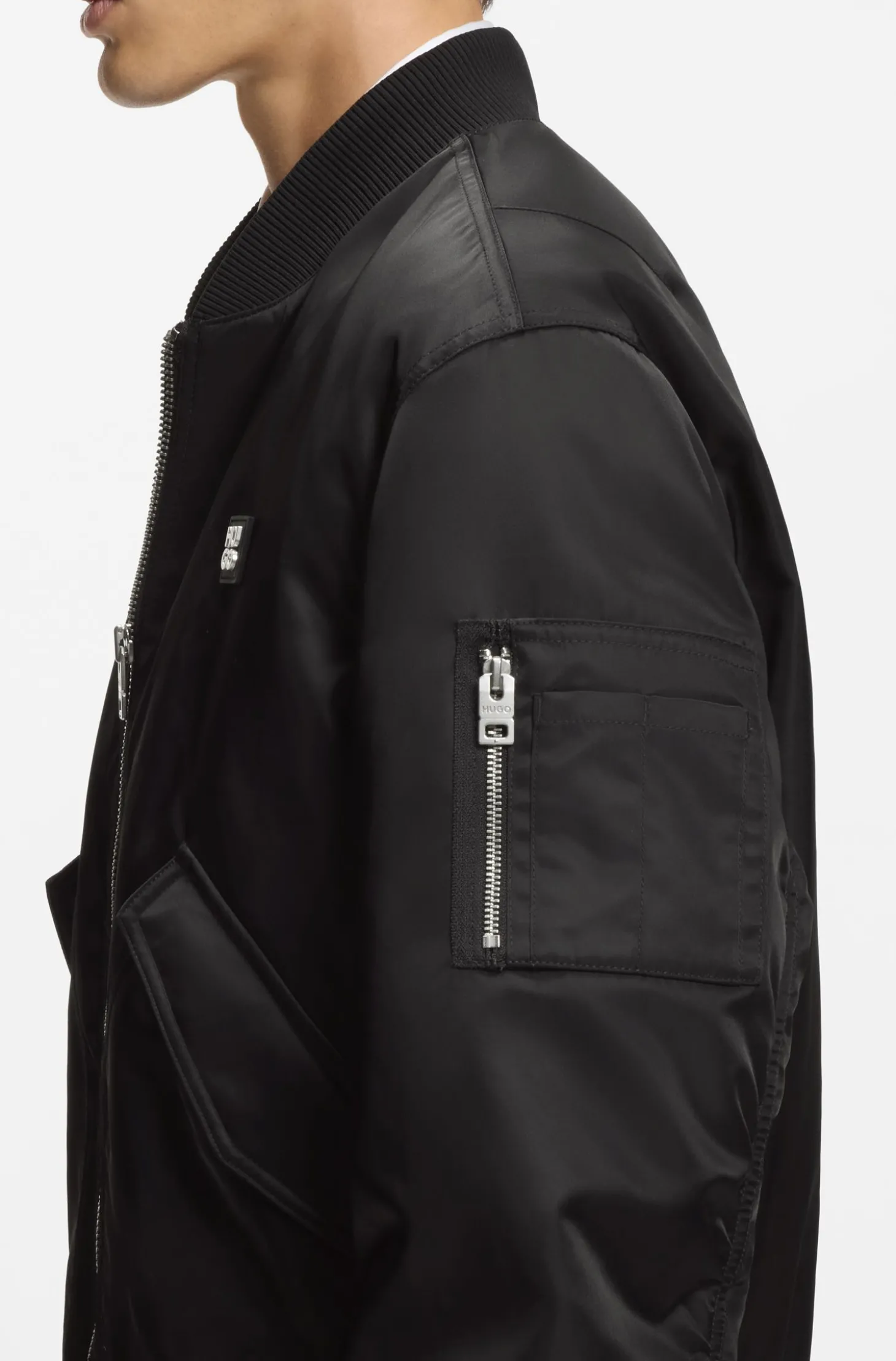 Wasserabweisende Bomberjacke mit Stack-Logo