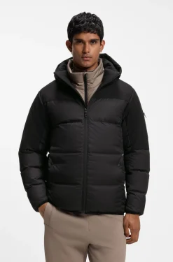 Wasserabweisende Daunenjacke mit abnehmbarer Kapuze