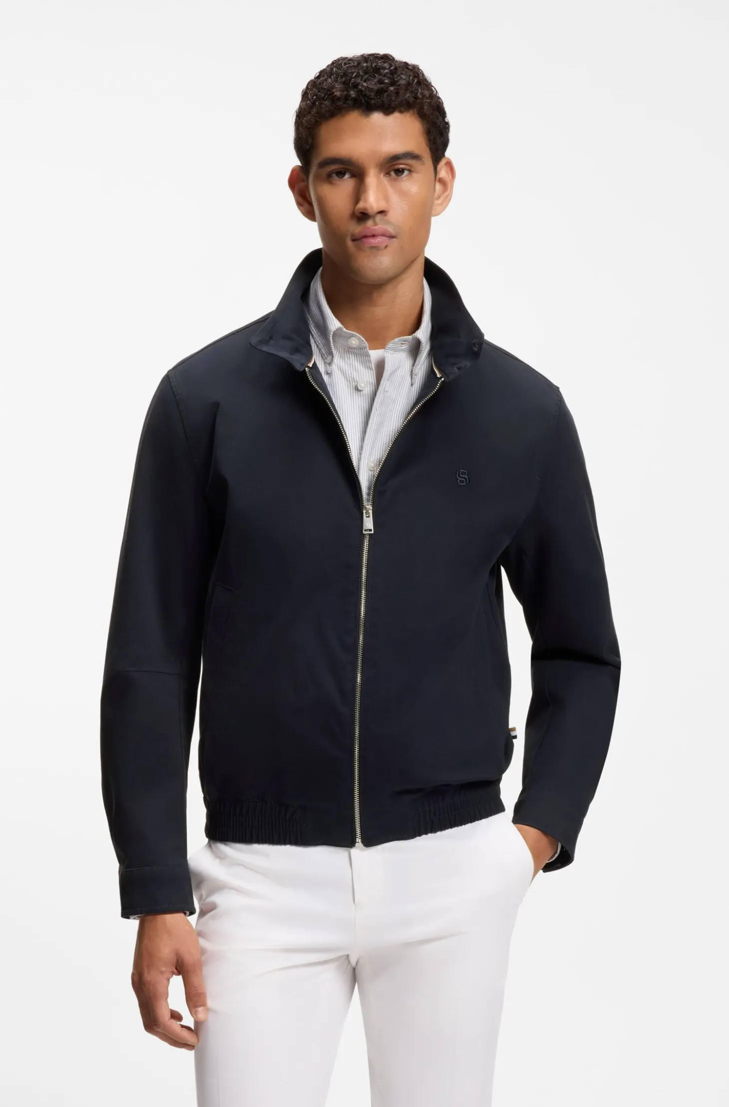 Wasserabweisende Jacke aus merzerisierter Stretch-Baumwolle