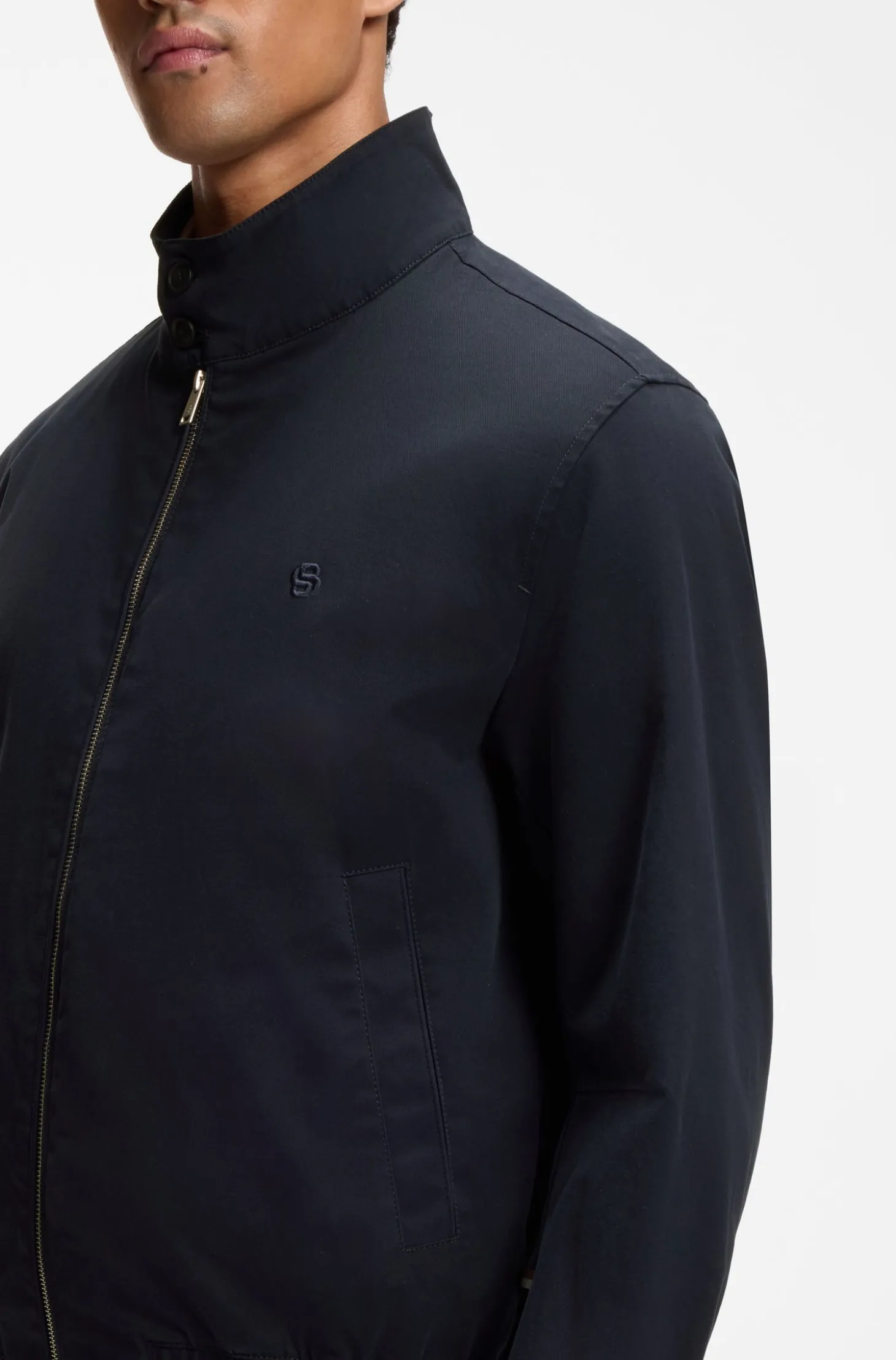 Wasserabweisende Jacke aus merzerisierter Stretch-Baumwolle
