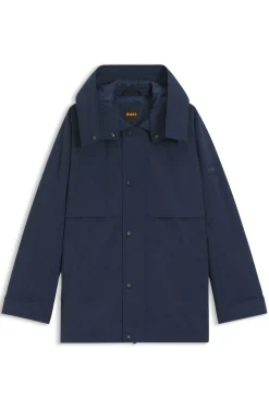 Wasserabweisende Jacke mit abnehmbarer Kapuze