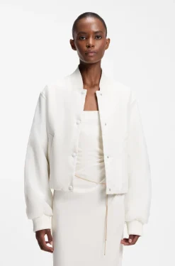 Wasserabweisende Jacke mit Chiffon-Overlay