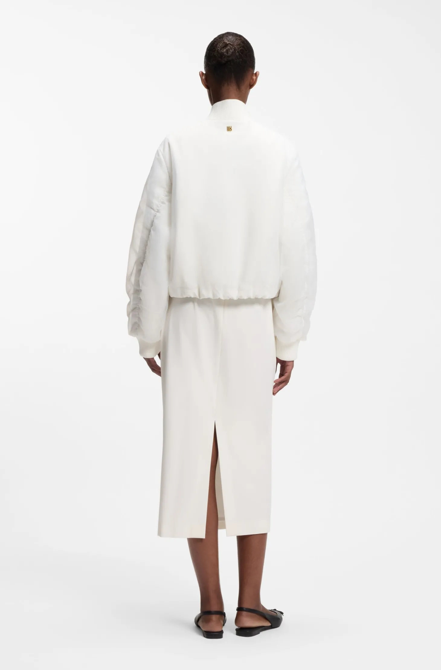 Wasserabweisende Jacke mit Chiffon-Overlay