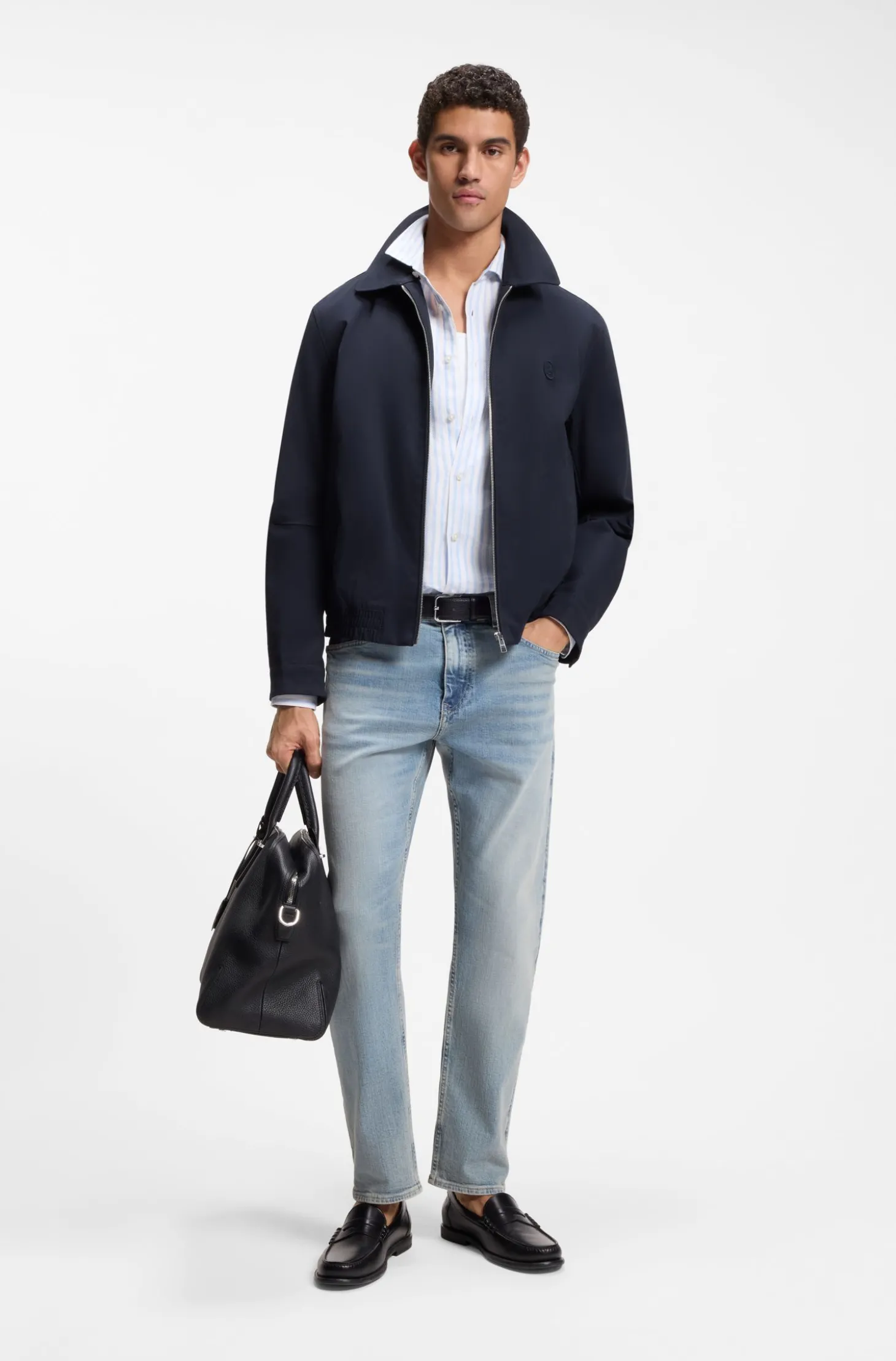 Wasserabweisende Jacke mit Double-B-Monogramm-Abzeichen