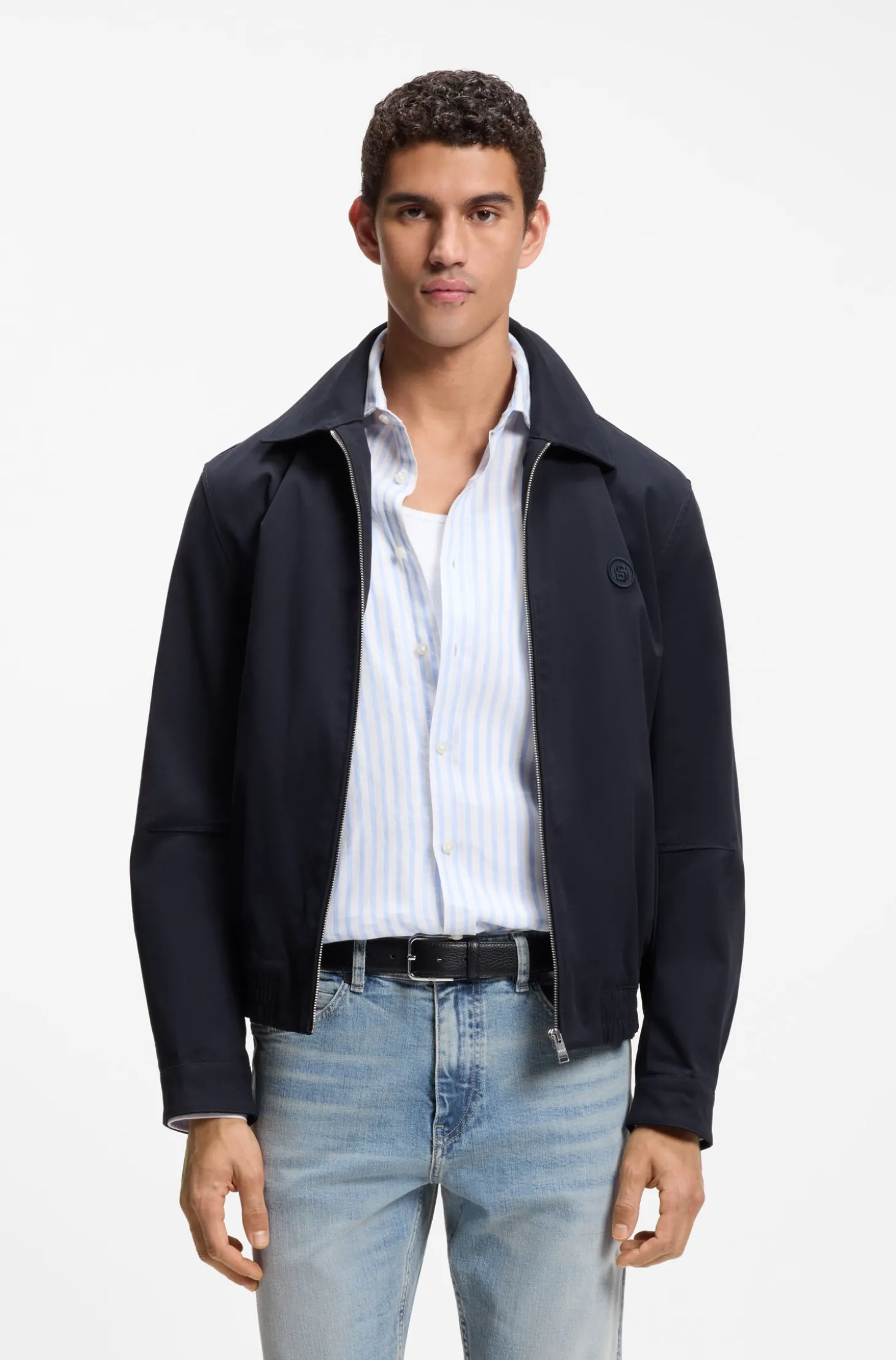 Wasserabweisende Jacke mit Double-B-Monogramm-Abzeichen