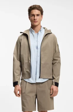 Wasserabweisende Jacke mit filigraner Waffelstruktur