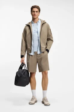 Wasserabweisende Jacke mit filigraner Waffelstruktur
