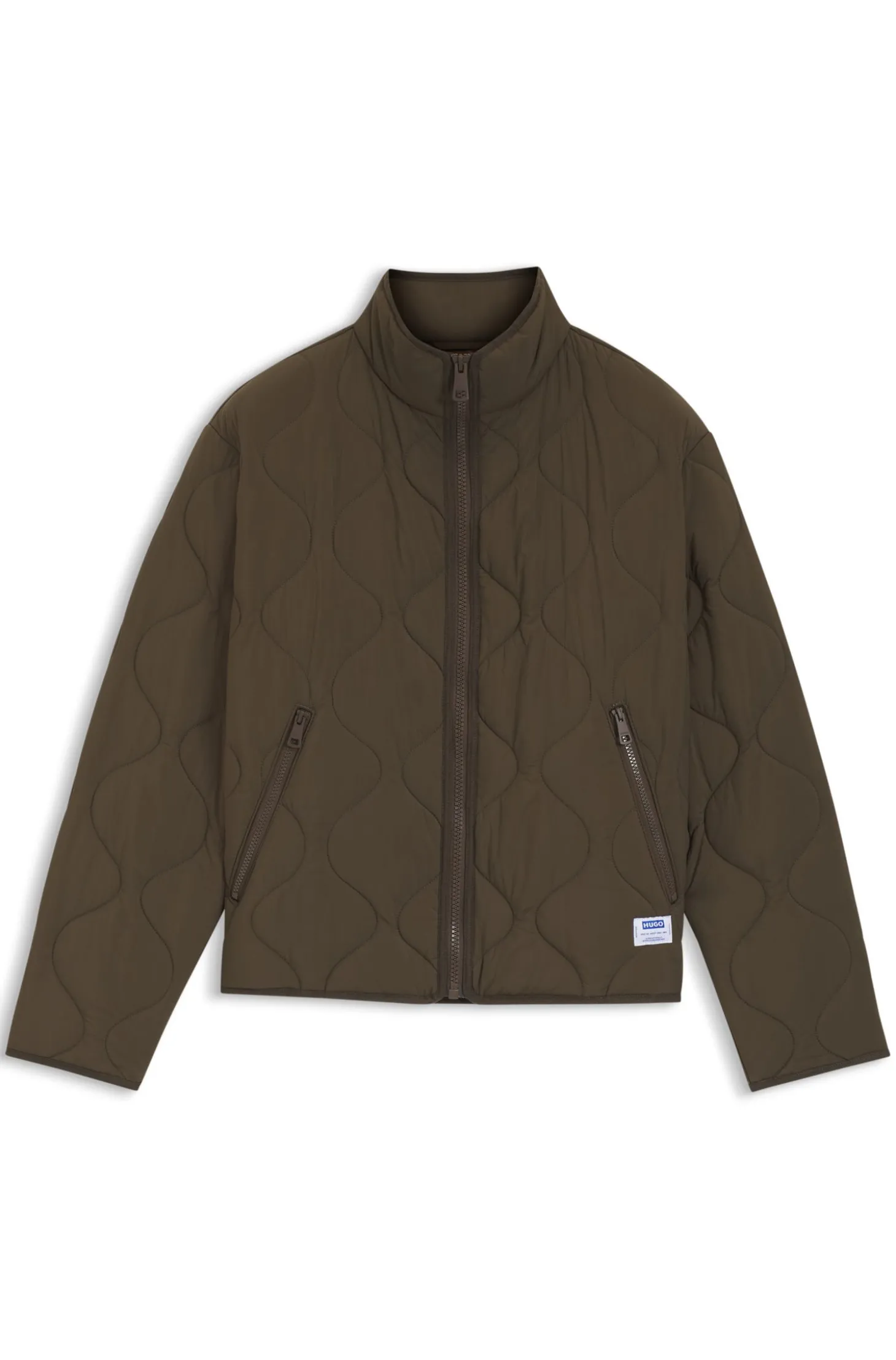 Wasserabweisende Jacke mit geschwungenen Absteppungen