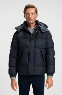 Wasserabweisende Jacke mit Logo-Aufnäher
