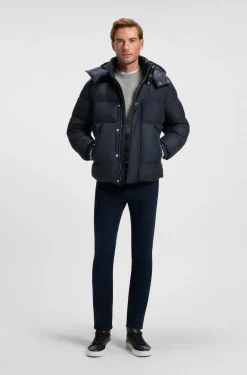 Wasserabweisende Jacke mit Logo-Aufnäher