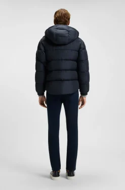 Wasserabweisende Jacke mit Logo-Aufnäher