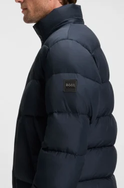 Wasserabweisende Jacke mit Logo-Aufnäher