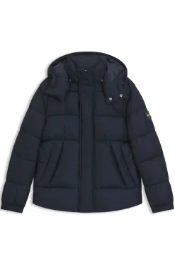 Wasserabweisende Jacke mit Logo-Aufnäher