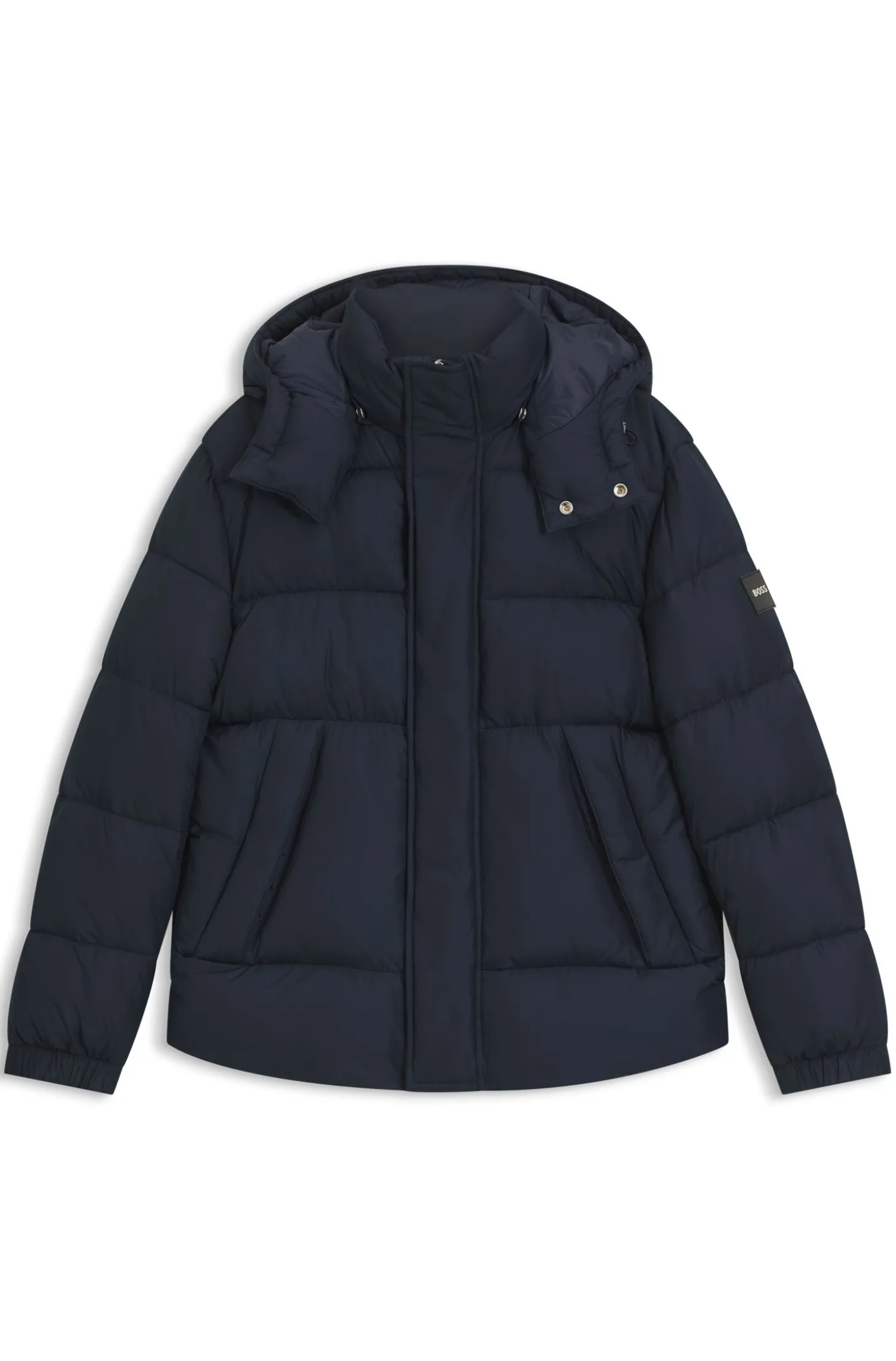 Wasserabweisende Jacke mit Logo-Aufnäher