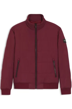 Wasserabweisende Jacke mit Logo-Aufnäher